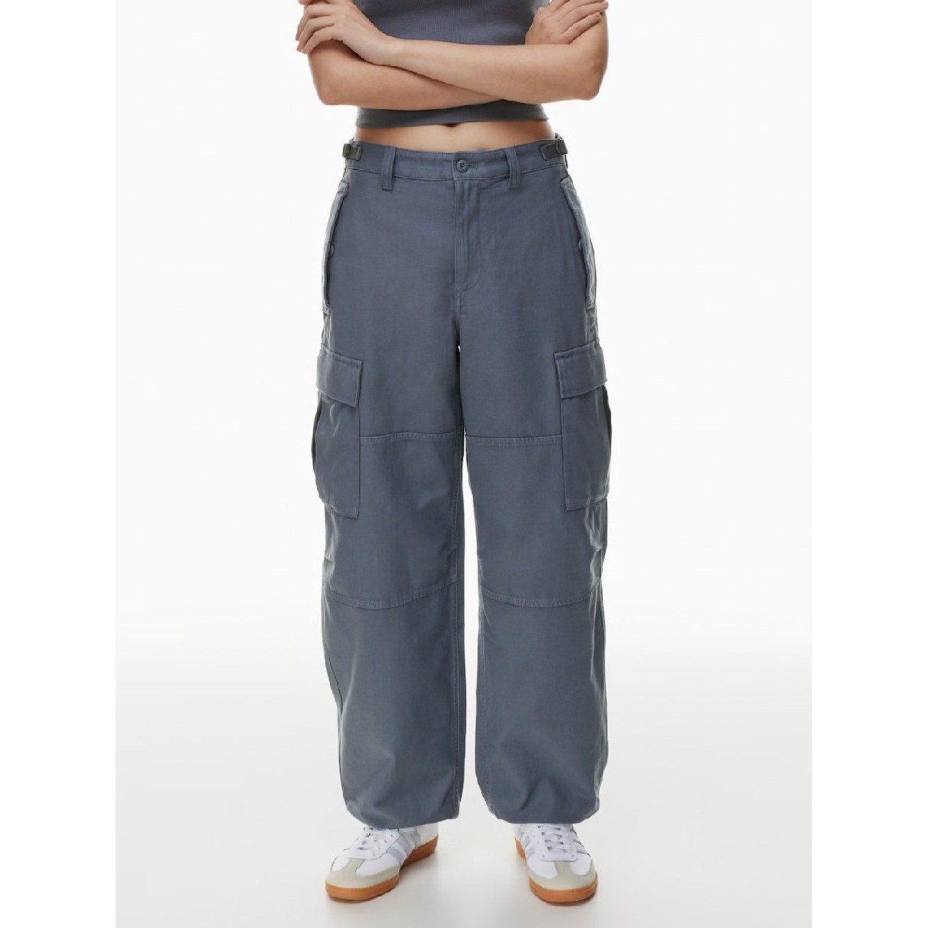 Aritzia TNA Supply Cargo Pants GD Vintage Navy 100% Cotton Size 4