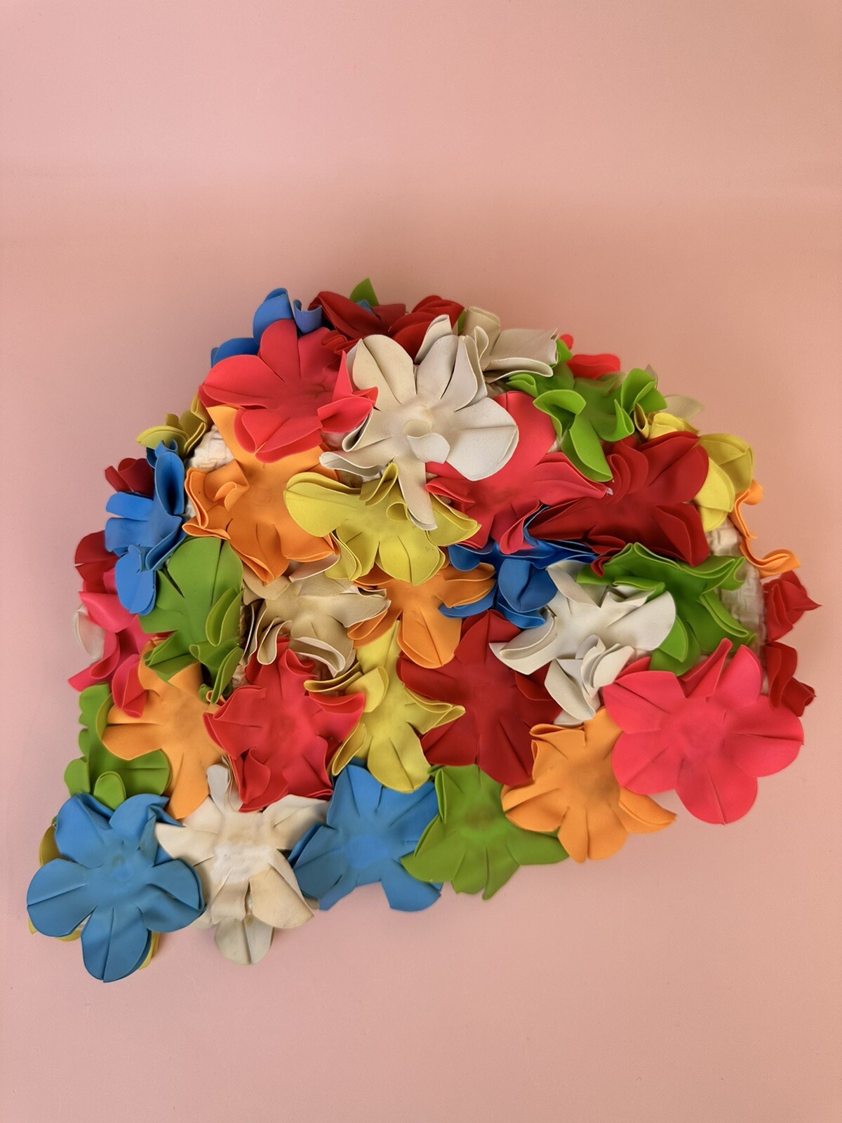 Vintage floral Swim bathing Cap rubber Retro beach Summer 60s glam Pool aqua Hat