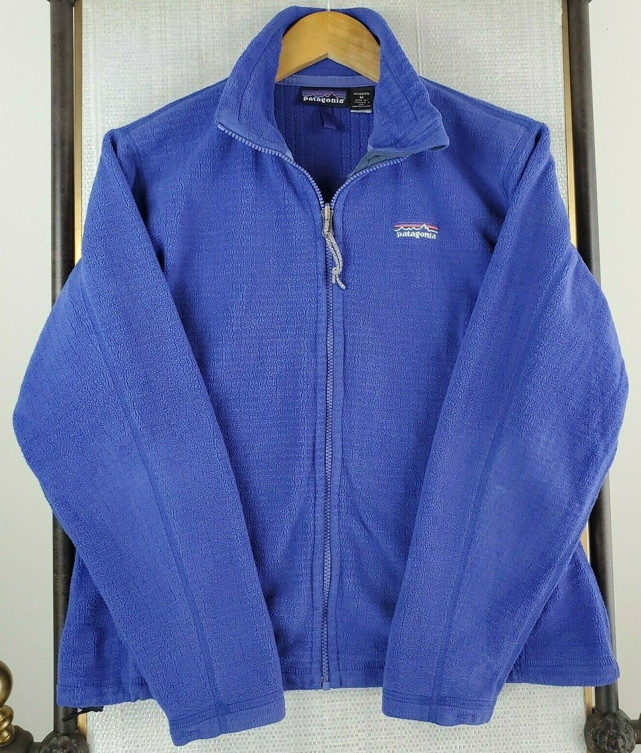 Rare VTG 02 PATAGONIA Medium Womens USA Made R3 Radiant Full Zip Indigo Jacket