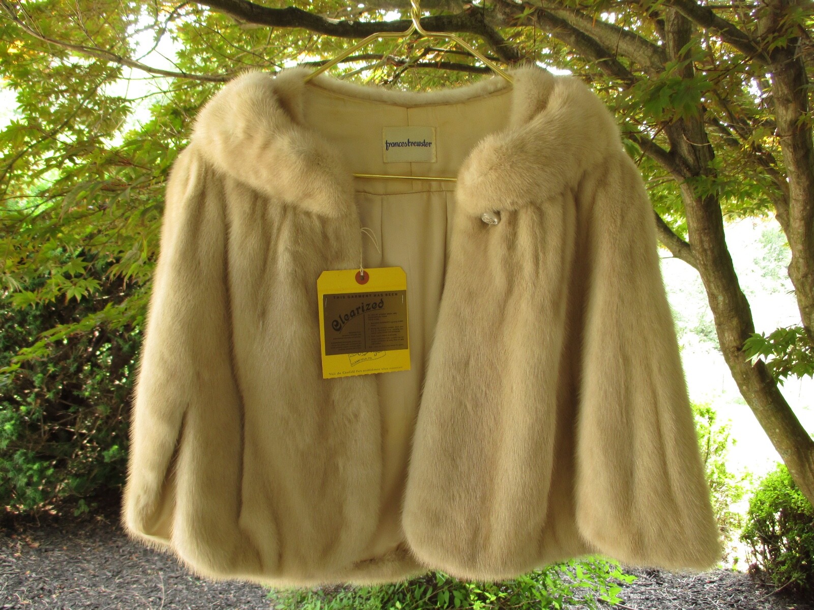 Vintage Women’s Tourmaline Mink Cape, Frances Brewster Size Small/Medium