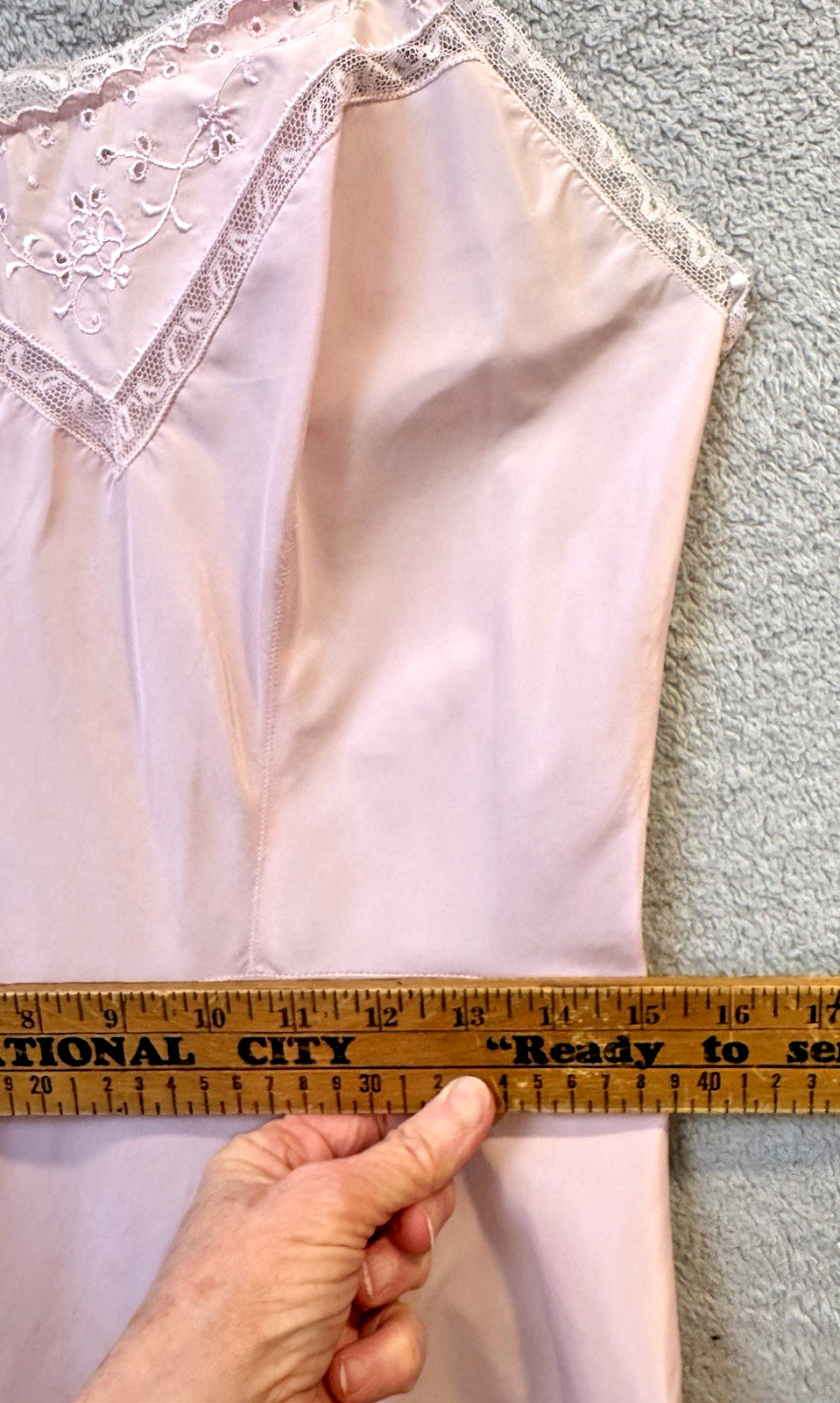 VTG BARBIZON Full Slip Dress Endear Tafredda, Crystal Pleats, Pink Sz M/L Grunge