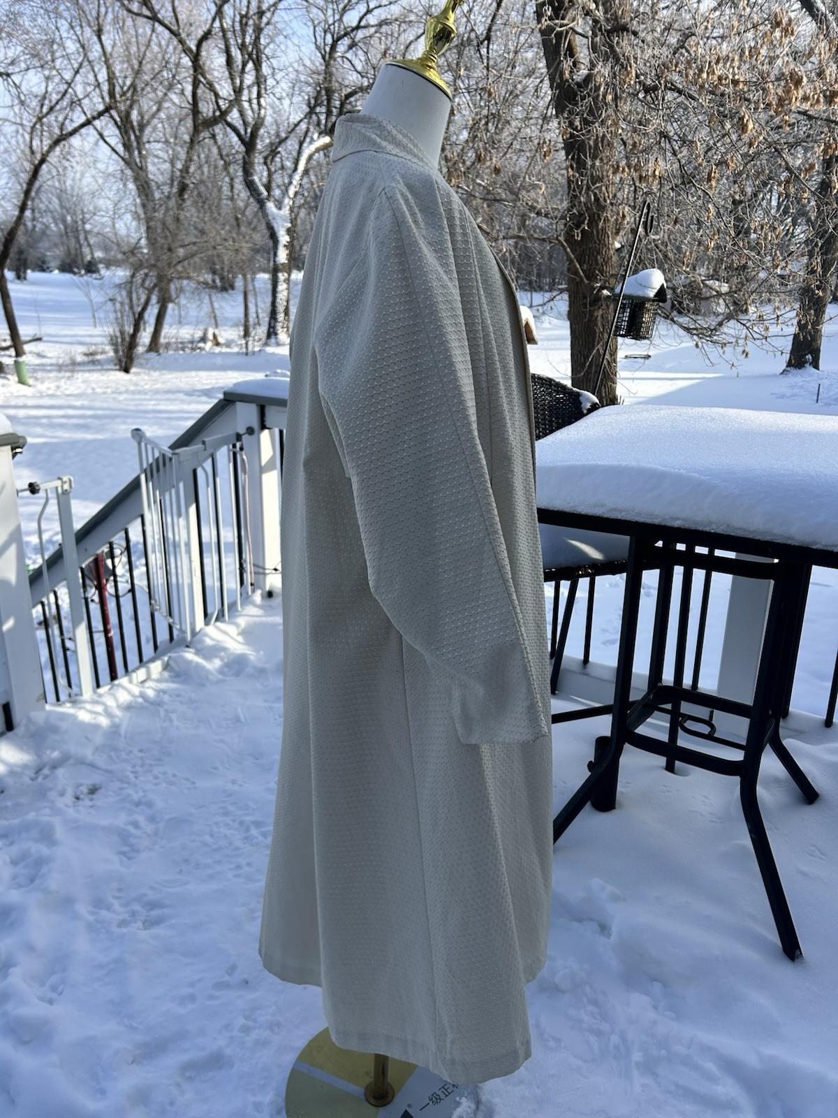 Vintage Cee-Dee Trademark Lined Swing Coat Cream Color With Side Pockets Size 12