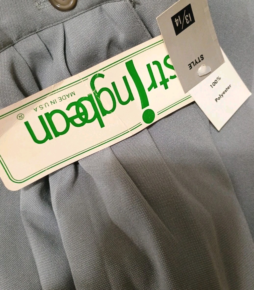 Vintage Stringbean Women’s 13/14 (14″X32) Deadstock USA Gray Dress Career Pants