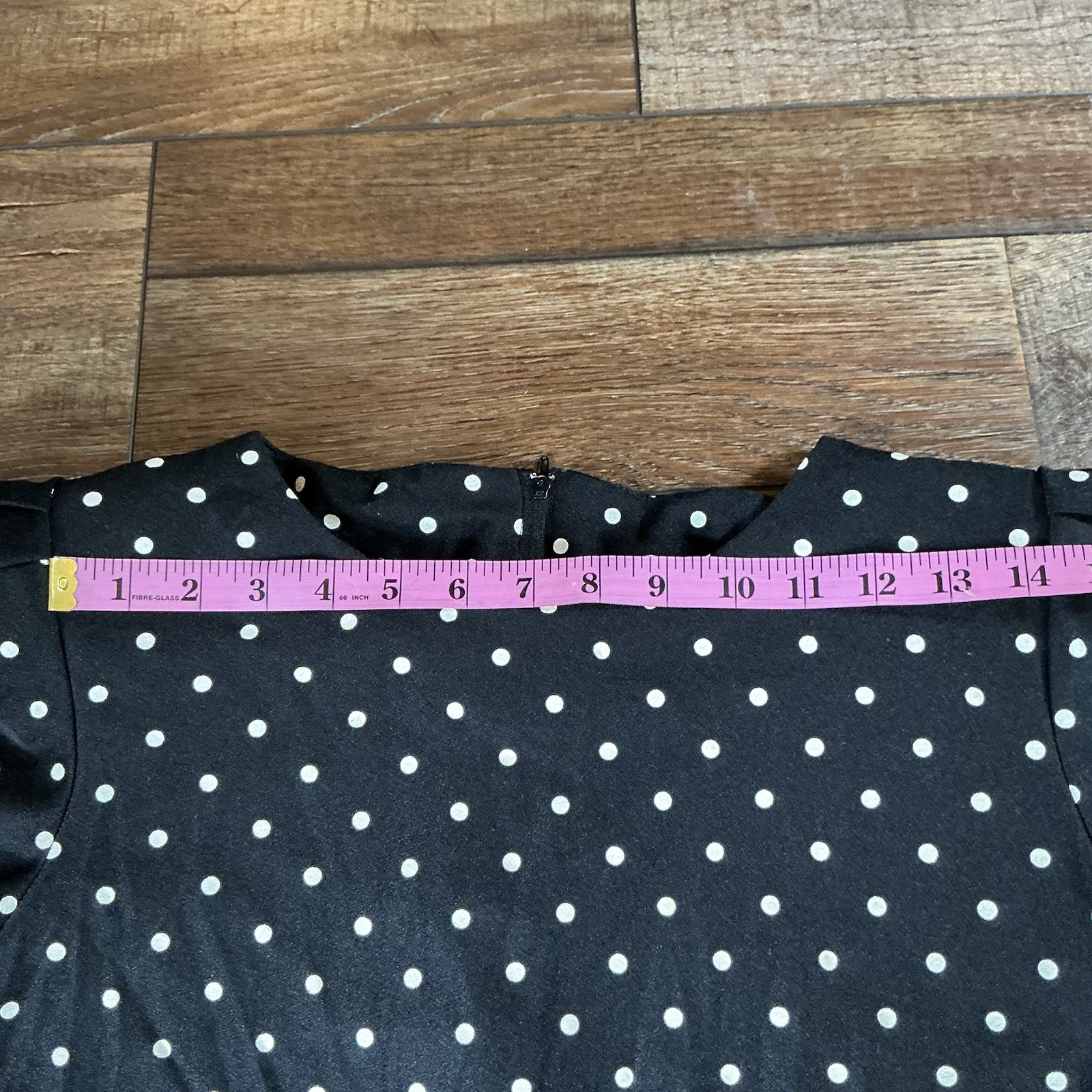 VINTAGE Size 16 – Damon Dress Polka Dot 2PC Suit Top Skirt USA Made Womens #2708