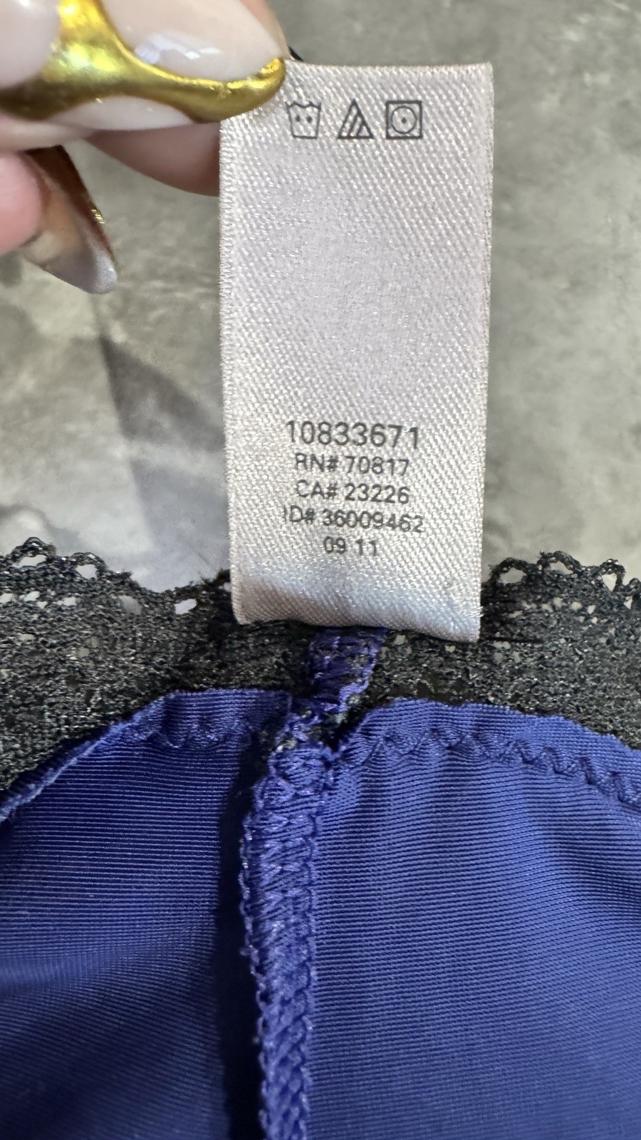 2011 Vintage Victoria Secret Blue Second Skin Liquid Silk Cheeky Panties Sz M