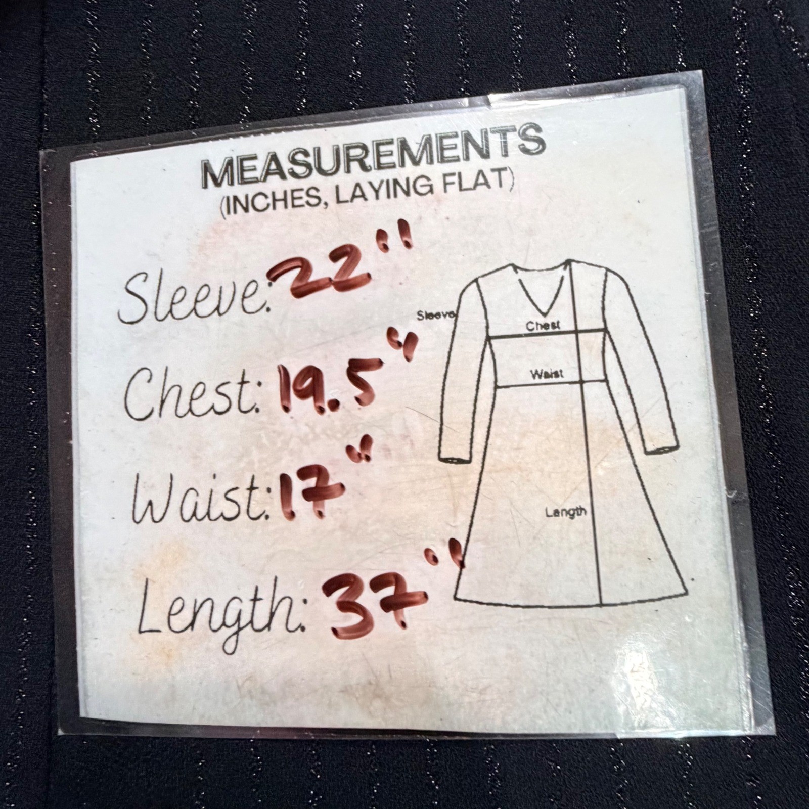 Taurus II Black Pinstripe Sheath Dress White Satin Collar Petite 12P Vintage NWT