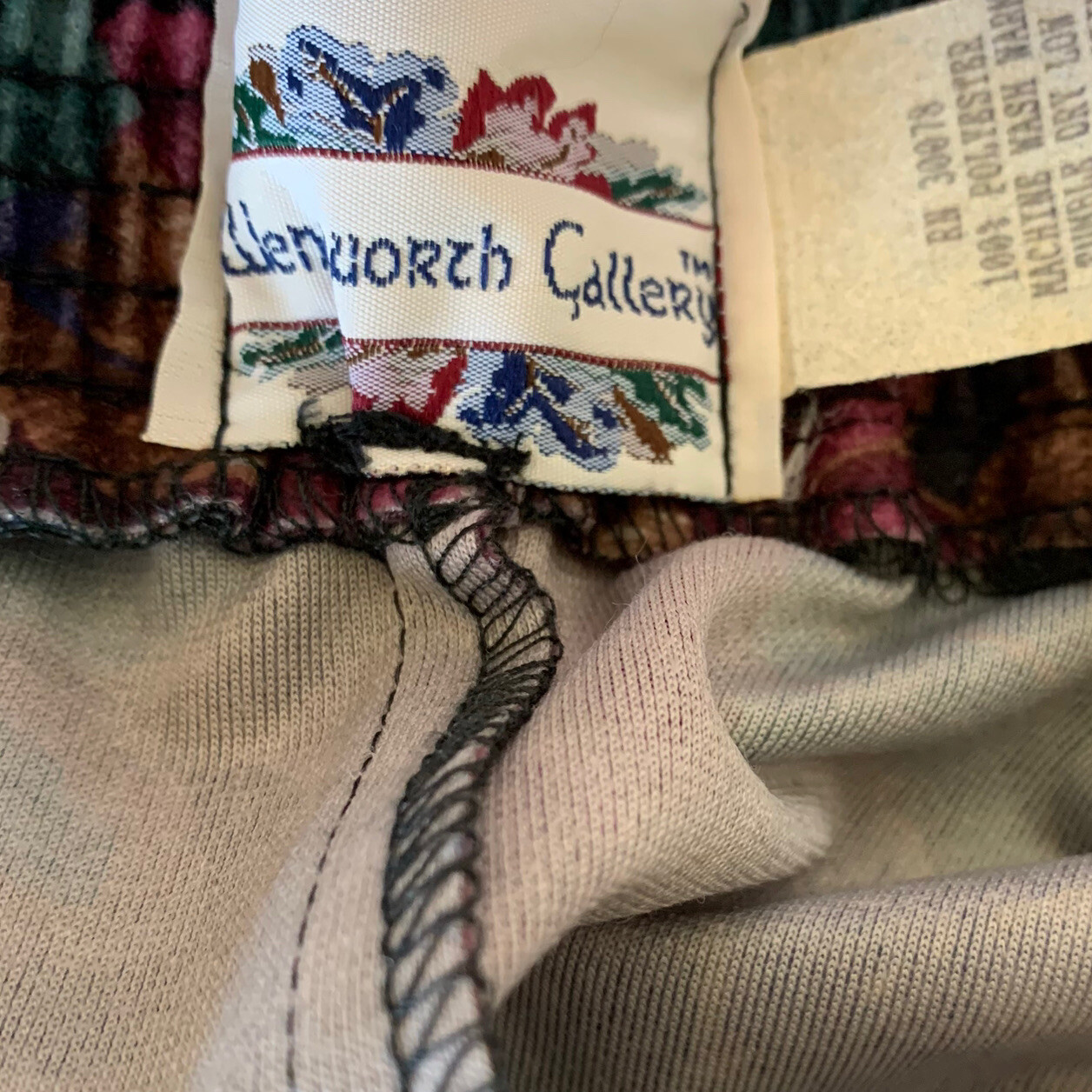 Vintage Wentworth Women 36 Gallery Autumn Leaves Skirt Union Made USA Polyester