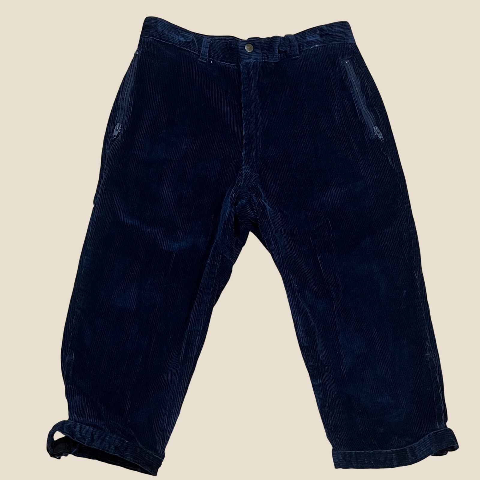 Vintage 70s Pedigree Canada Navy Corduroy Knickers Breeches Pants 28w Equestrian