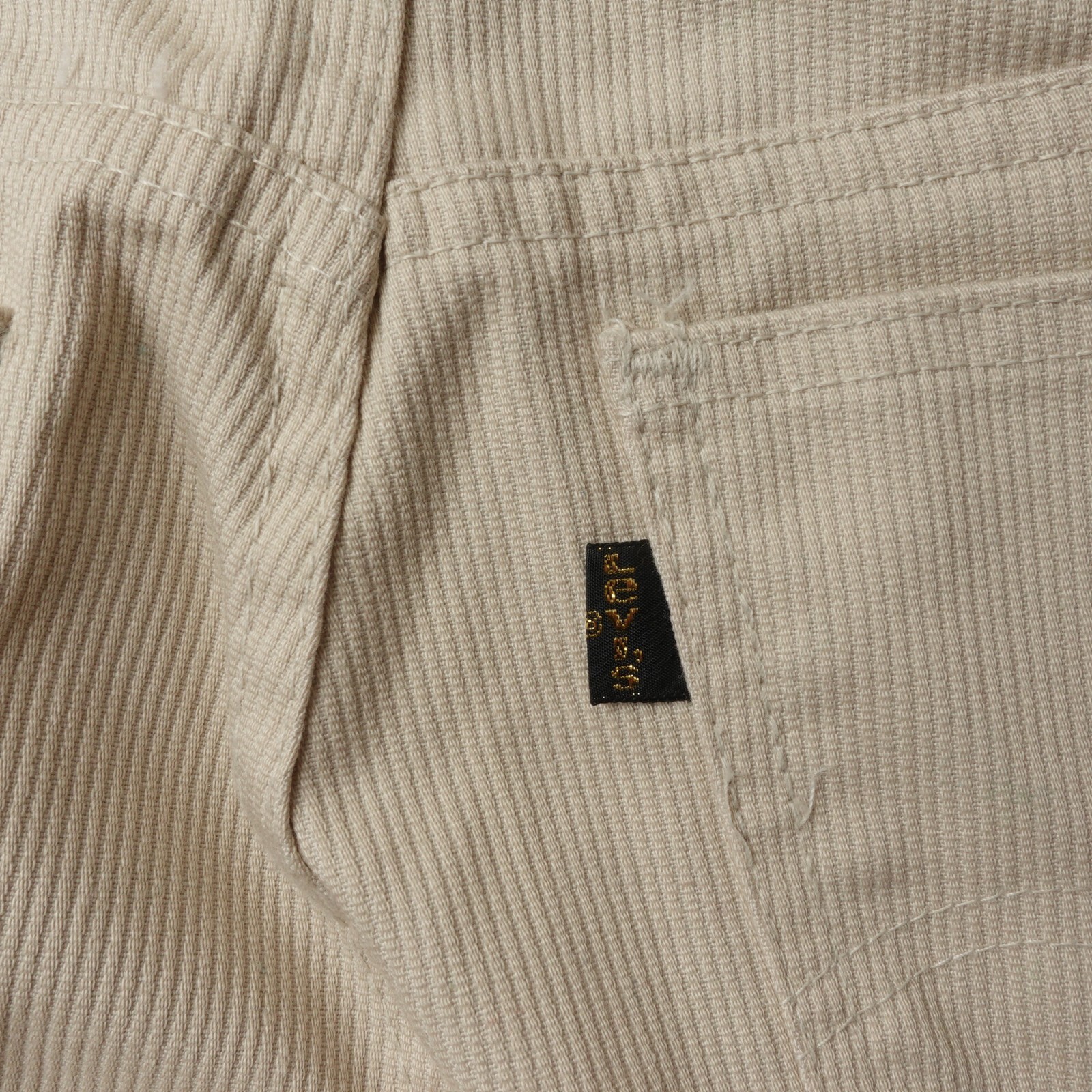 Vintage 70s Levi’s Women’s Sta-Prest Flared Pants Size 29×34 Ribbed Talon Zip
