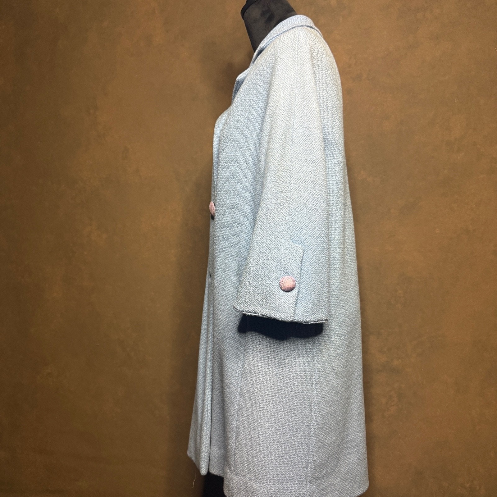 1960s Ransohoff’s San Francisco Bouclé Coat – Light Blue, Vintage Mid-Century