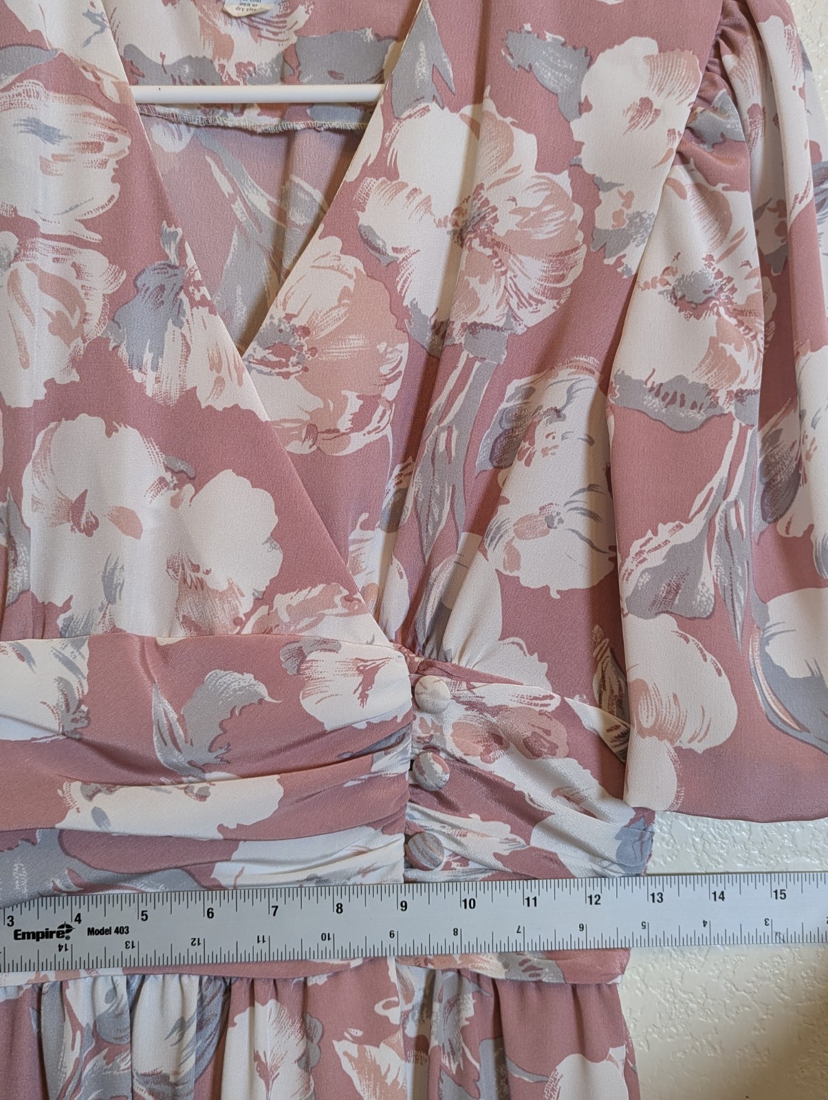 Vintage 70s/80s/90s Midi Dress Cottagecore, Garden Party Size 6 Pink Floral Wrap