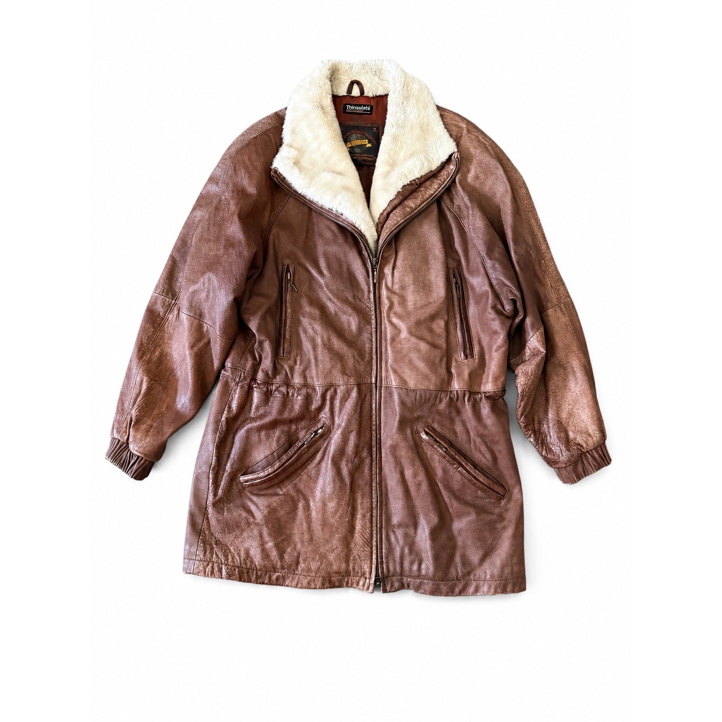 Vintage Wilsons Adventure Bound Leather Coat Jacket Women’s Sm Brown Thinsulate