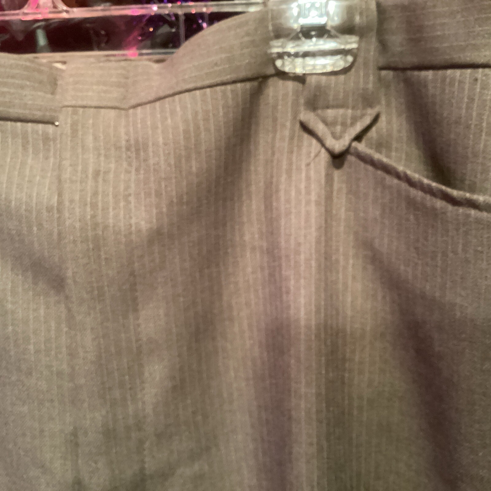 Vtg DC Dee Cee Brand Western Wear Pants Brown Striped 42×33 Pearl Snap