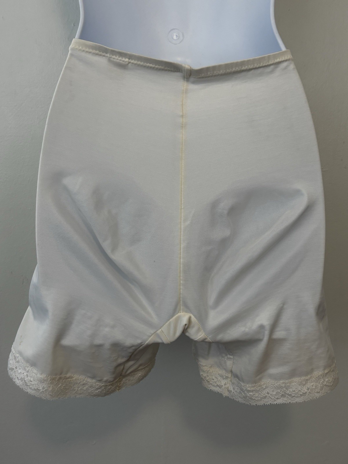 Vintage Sears Best Girdle White 88486 Large Tummy Control Brief Lace Trim
