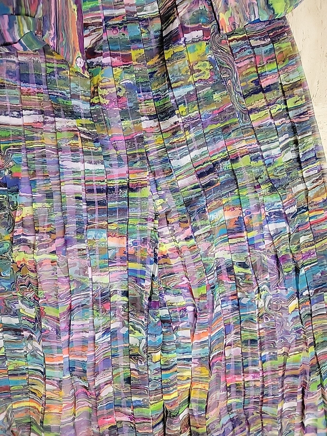VTG MARITA by ANTHONY MUTO Psychedelic Marble Shirt Dress 1970s VTG Rare Sz S-M