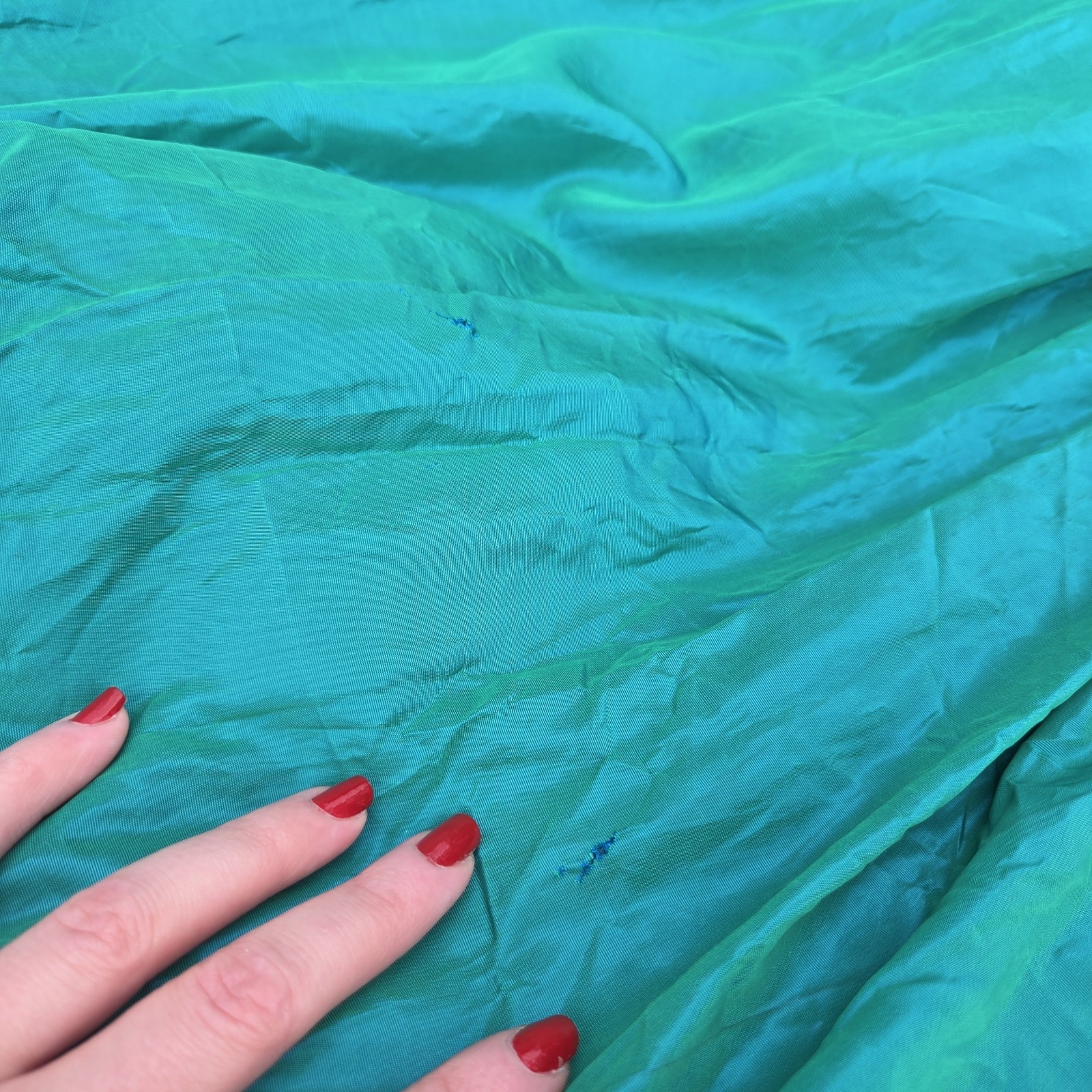 1950s Vintage Green Formal Bubble Hem Dress.. PLEASE READ Description