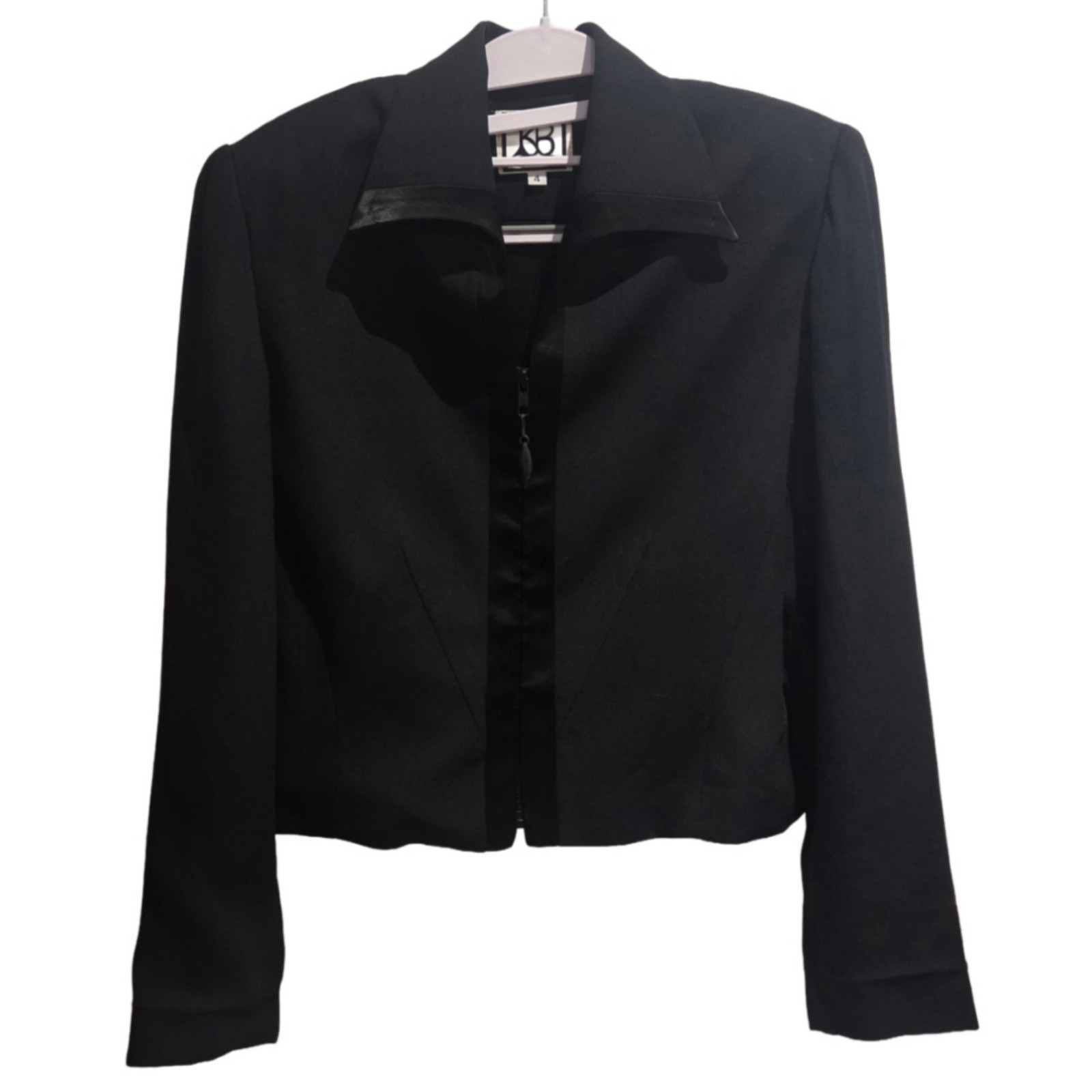 Vintage Katherine Bishop Black Zip-Up Blazer