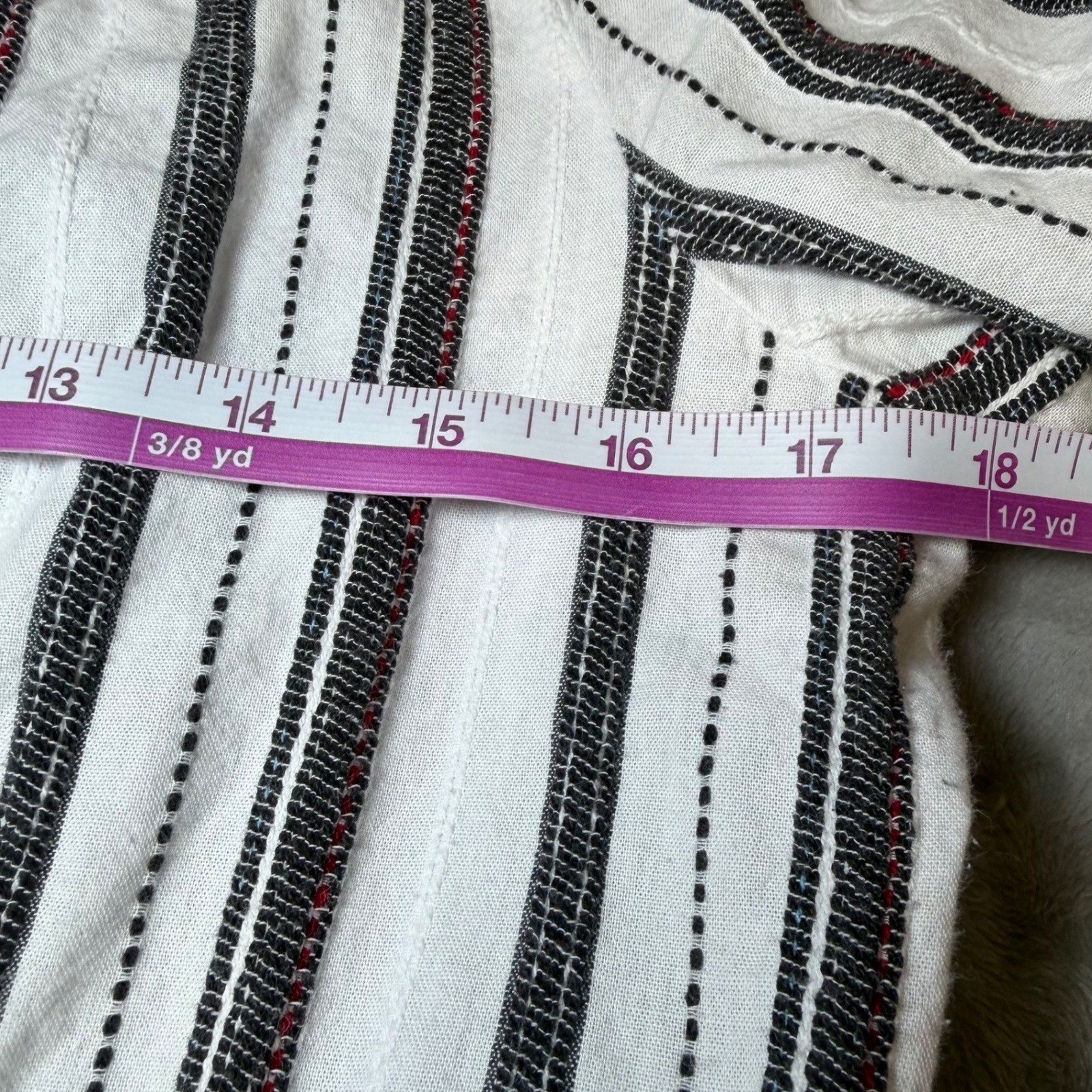 Wrangler Retro Womens Size Large Striped Dress Off Shoulder Cottagecore Boho