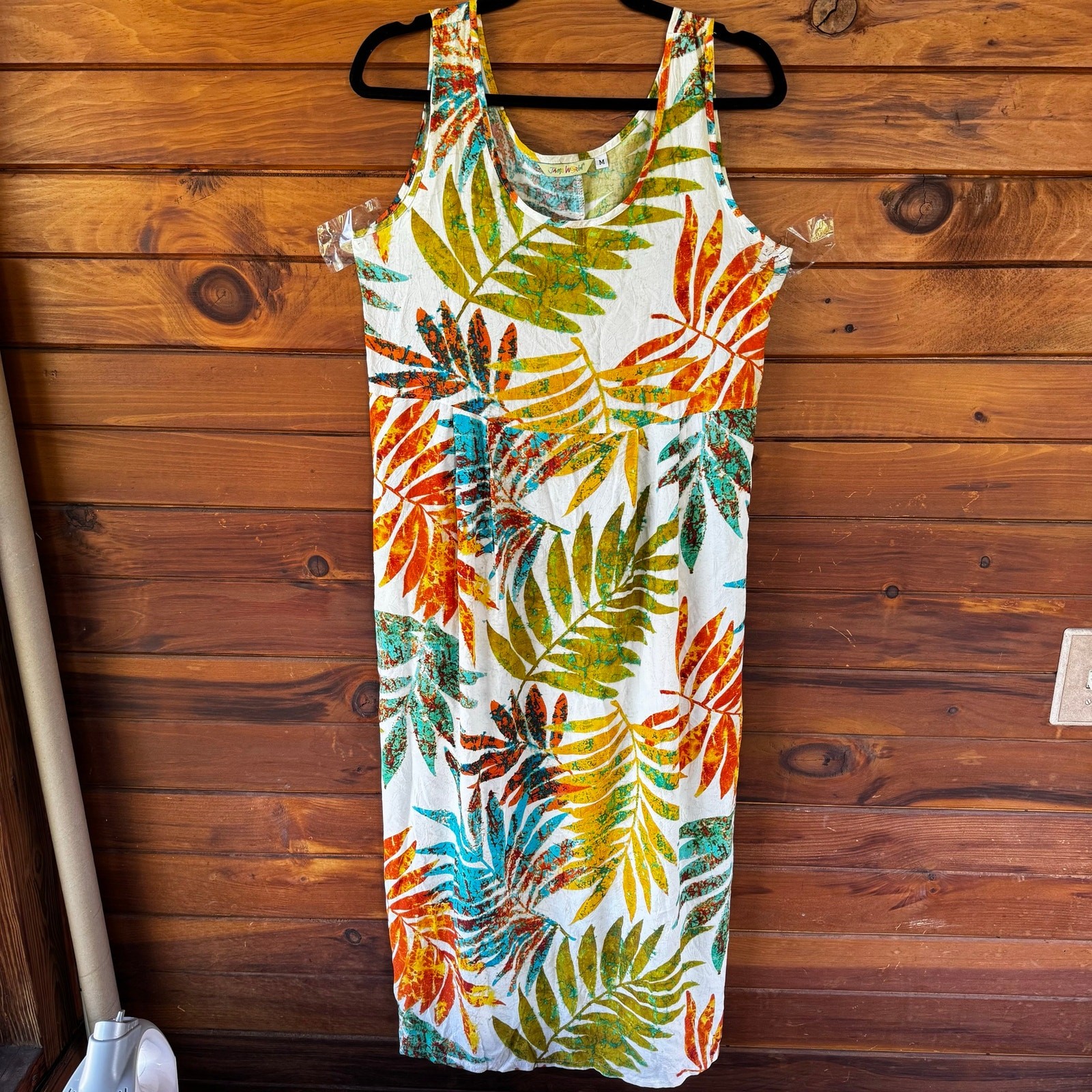 VTG 1990s JAM’S WORLD Empire Waist Pockets Sleeveless Dress Size M