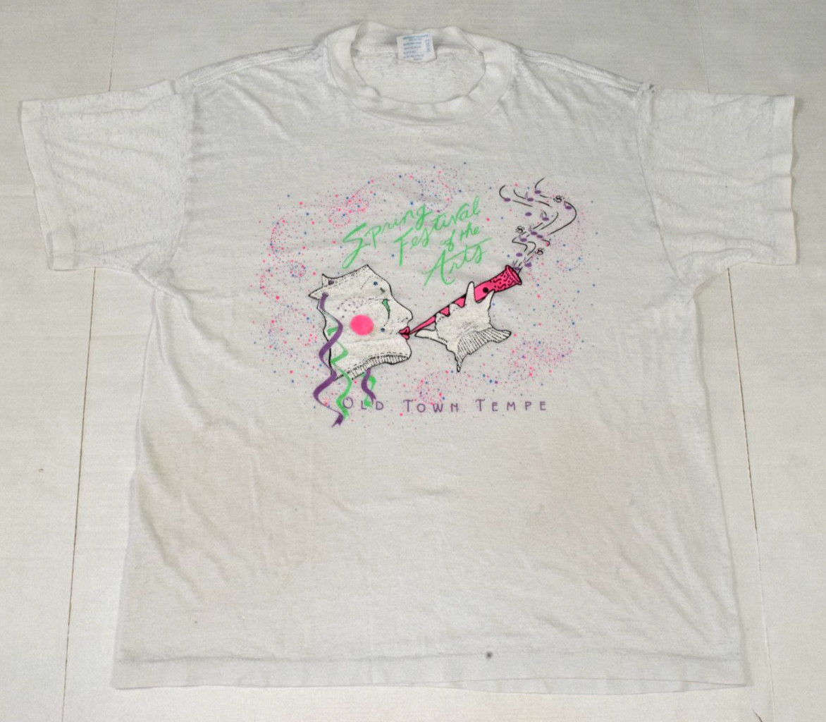 VTG T-Shirt Selec-T Single Stitch Size M 80s Paper Thin Old Town Tempe Arts Fest