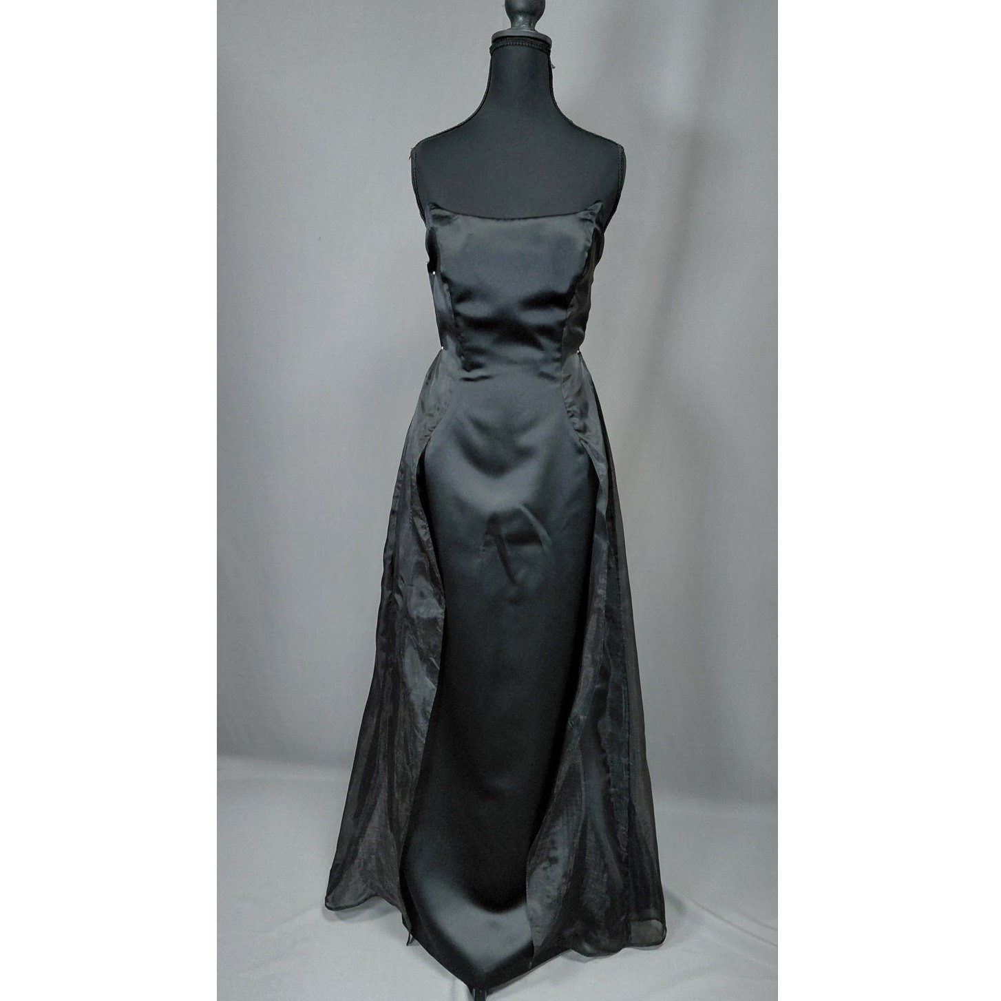 Vintage Niki Livas Made in USA Organza Gown Dress Women See Measurements