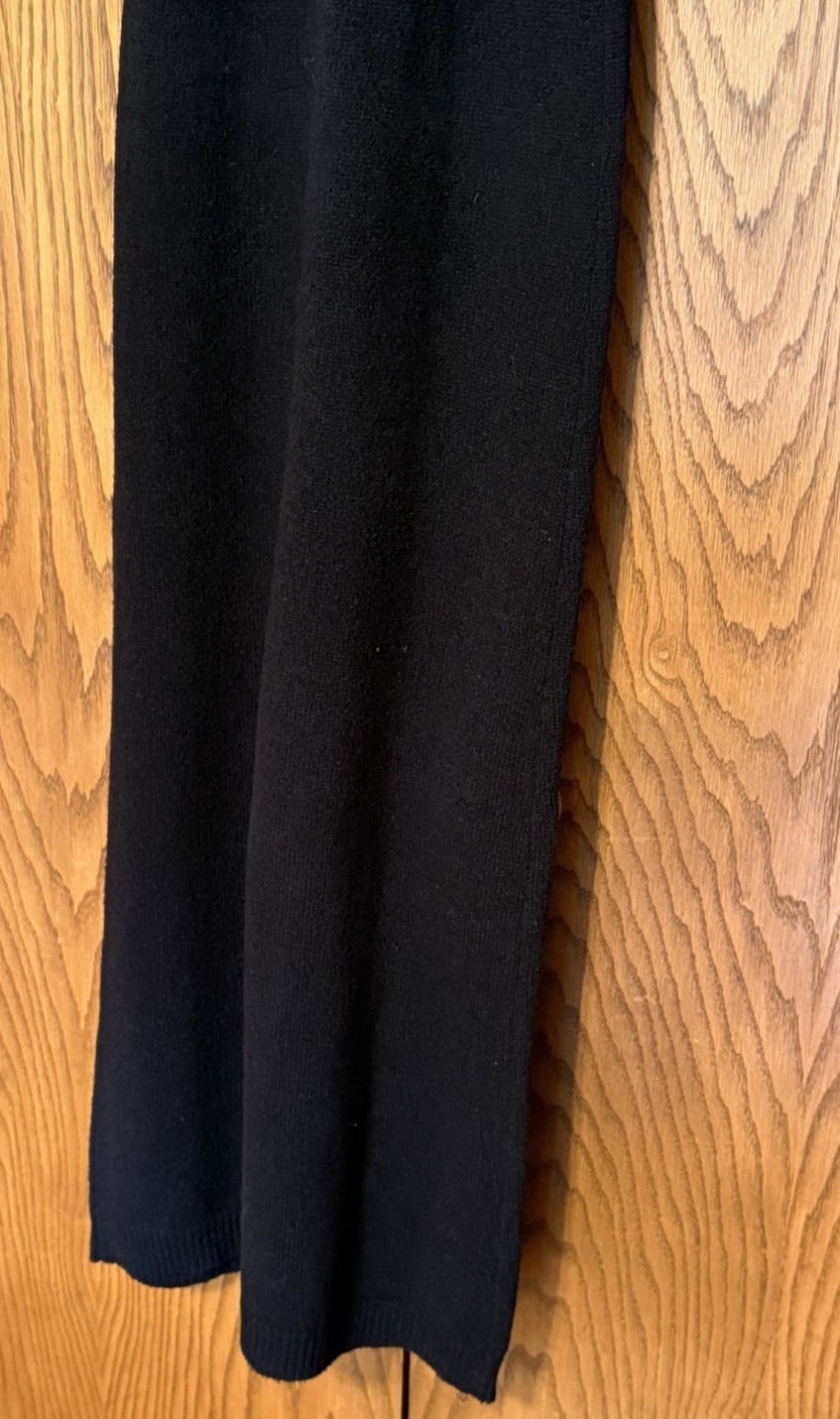 1970’s JON MICHEL Sequin Halter Black Wool Blend Knit Maxi Dress HONG KONG