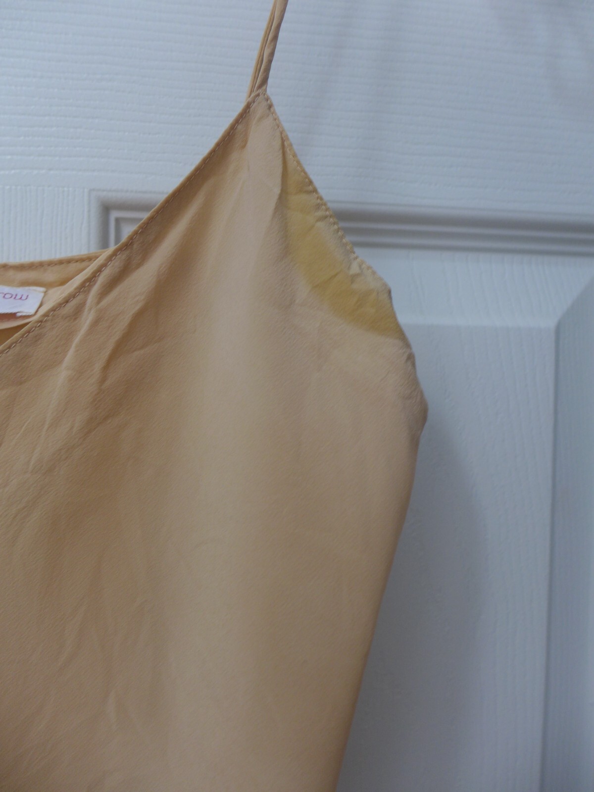 Vintage 70’s Sabeth Row New York Fen Wright & Manson Beige Tan Silk Cami Tops XS