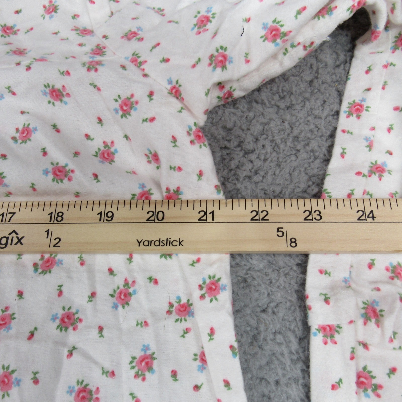 Vintage Jodie Arden Cotton Floral Nightgown Pink White Ruffle Hem Long Sleeve M