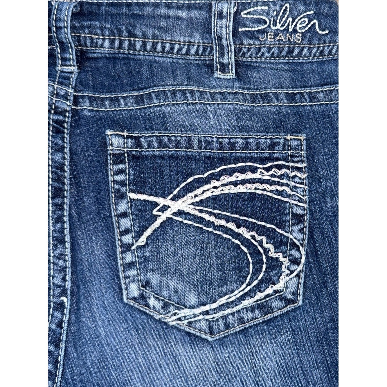 SILVER SUKI Bootcut Medium Wash Y2K Flare Jeans | Sz Tag Missing: Measures 36×28