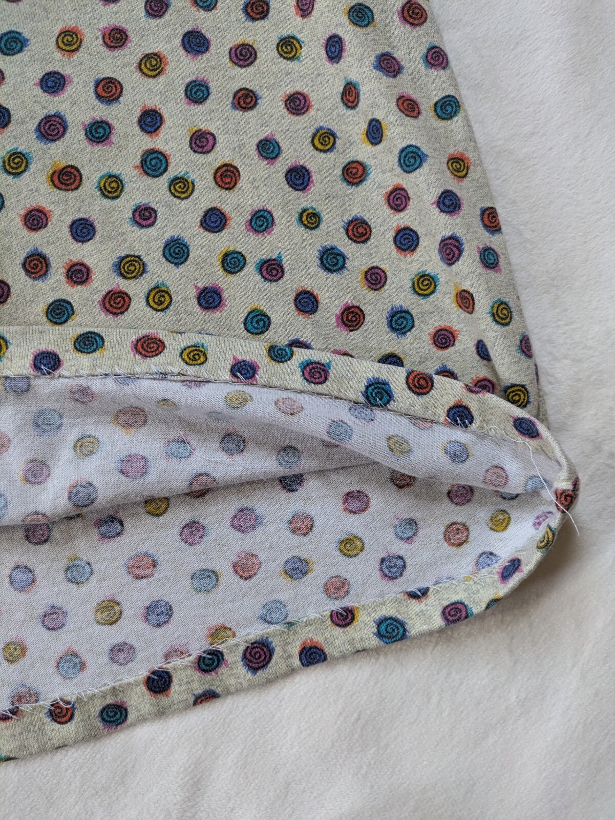 Vintage Single Stitch Short PJs Set Lady Lindsay Rainbow Swirls Women’s M