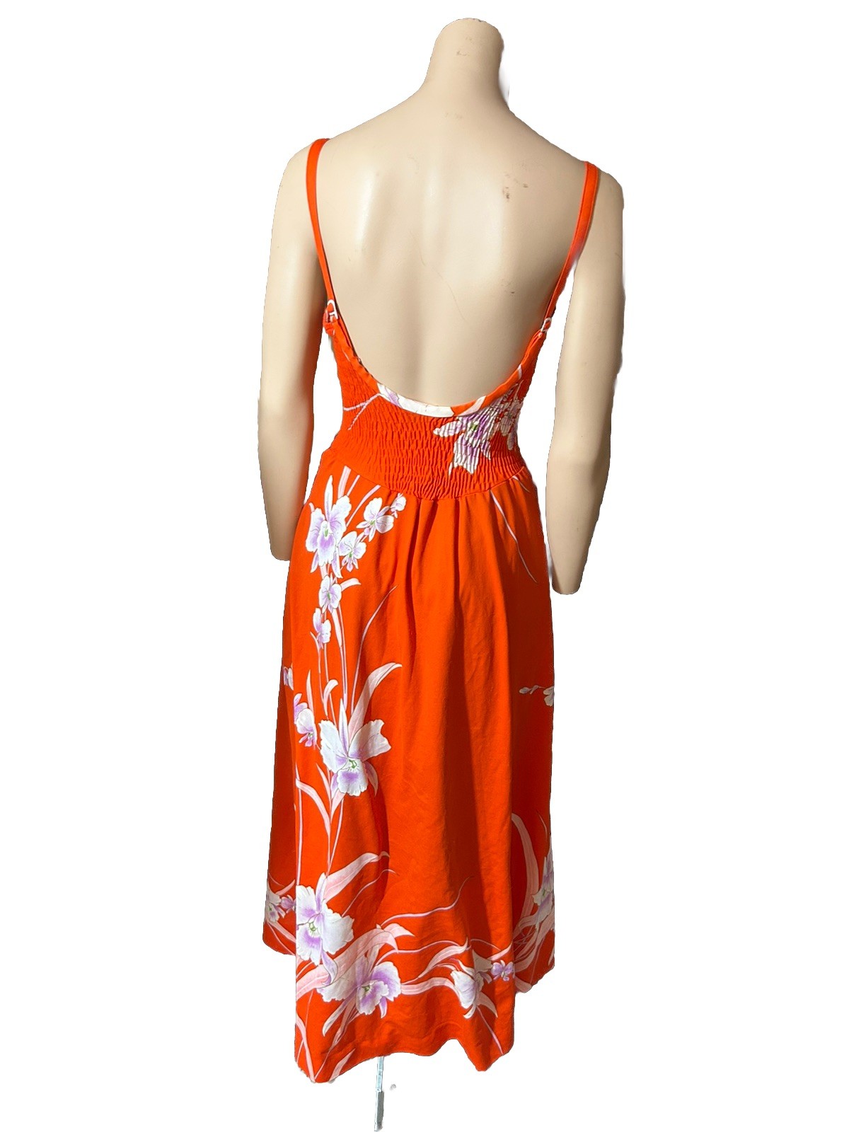 Vintage 60s 70s Hawaiian Honeymoon Set Orange Purple Floral Matching His Hers