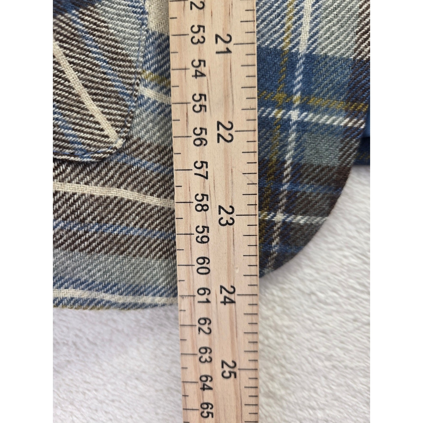 Vintage Pure New Wool Plaid Vest and Kilt Skirt Set Blue Brown Academic Size 12