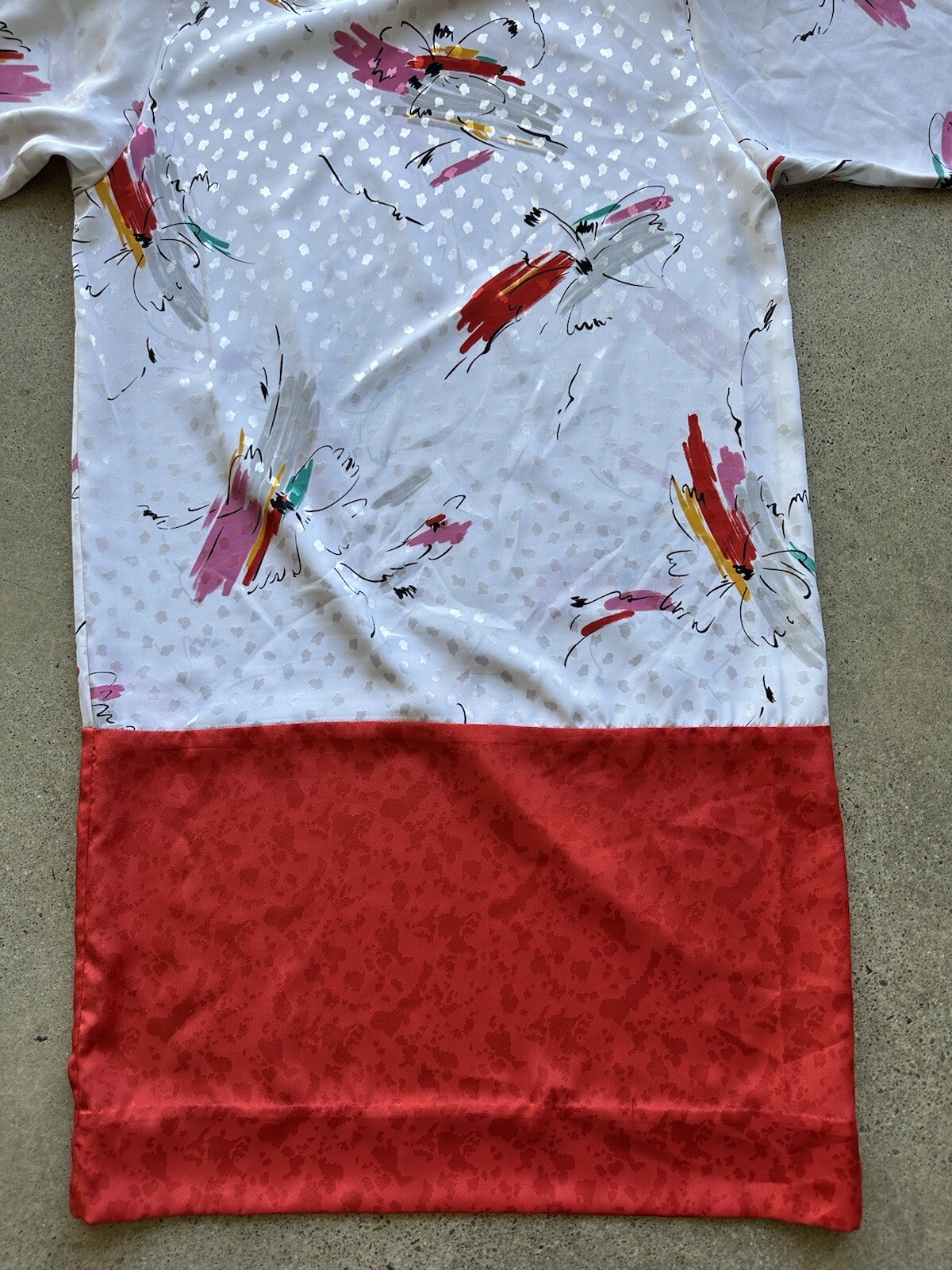 Vintage L Rothschild San Francisco Polyester Abstract Shiny Floral Dress Size 10