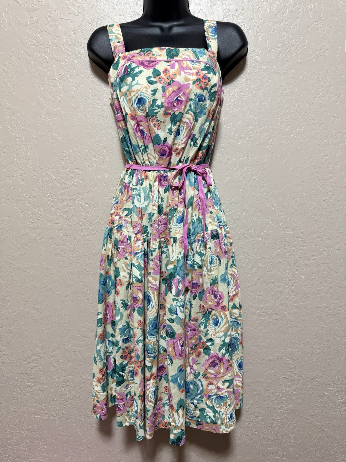 Vintage 1970s Dash About Floral Print Dress Size 10