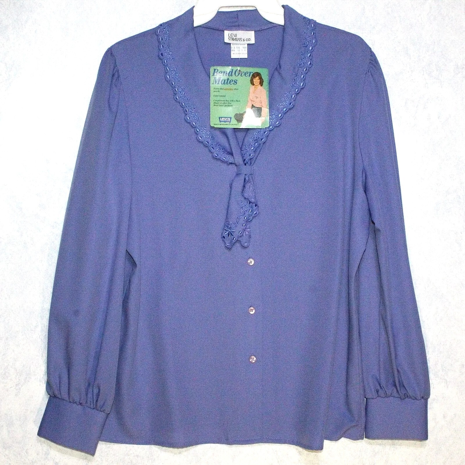 VINTAGE LEVI STRAUSS & CO BEND OVER MATES BLOUSE TOP 16 LARGE W/TAGS 1981
