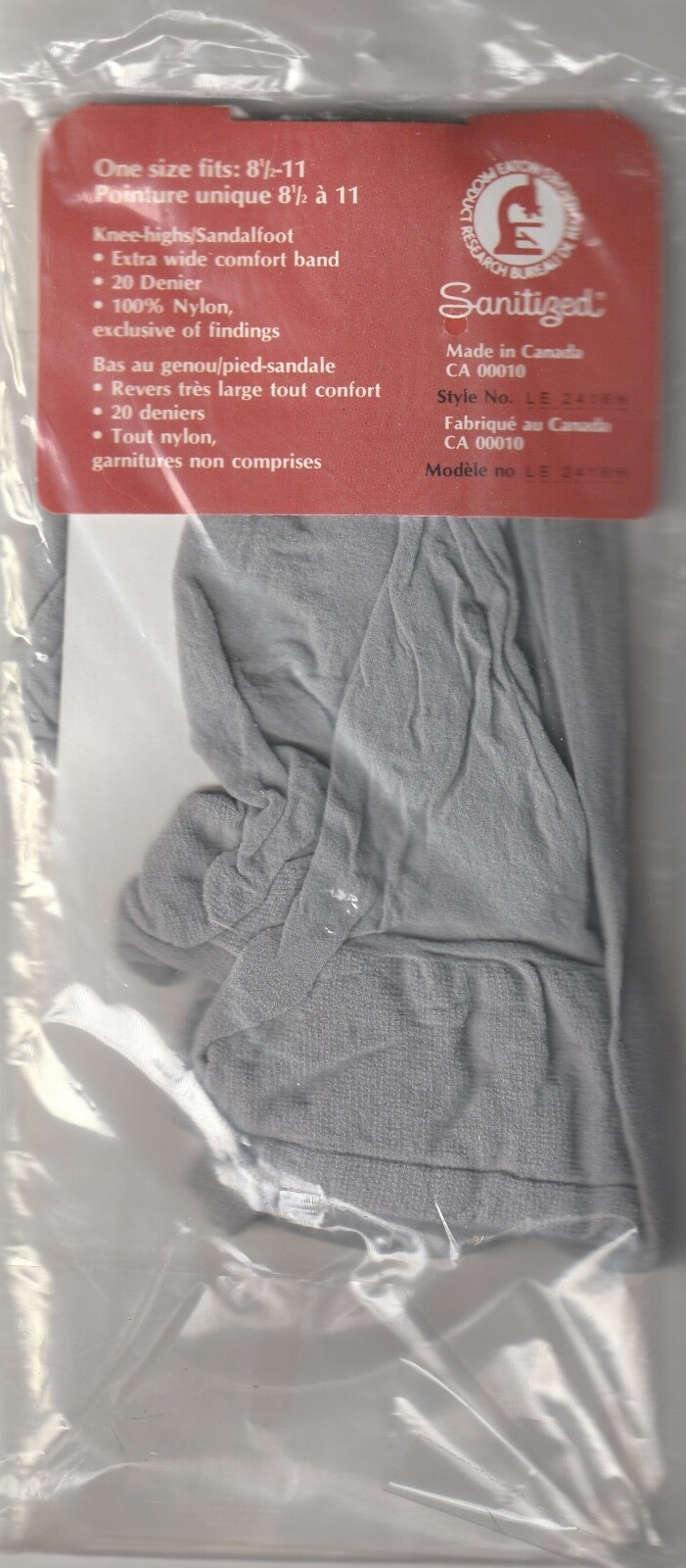 Vintage Eaton Vanity Fair Knee High Stockings Sandalfoot 2 Pair Pack 80’s