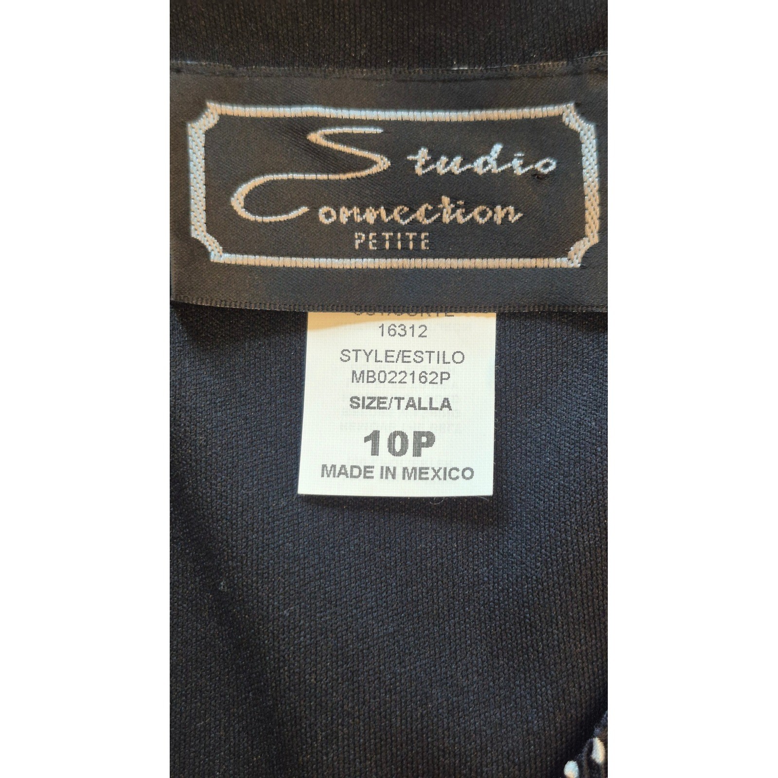Studio Connection Vintage 80s Peplum Midi Dress Black White Dot Tassel boho 10P