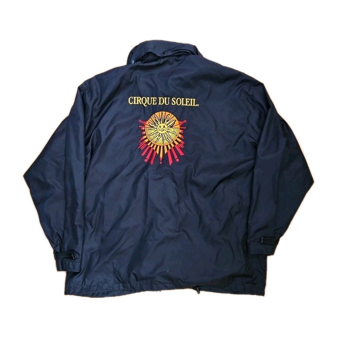 Vtg Cirque Du Soleil Windbreaker Jacket Womens 2XL Circus Show Merch Black