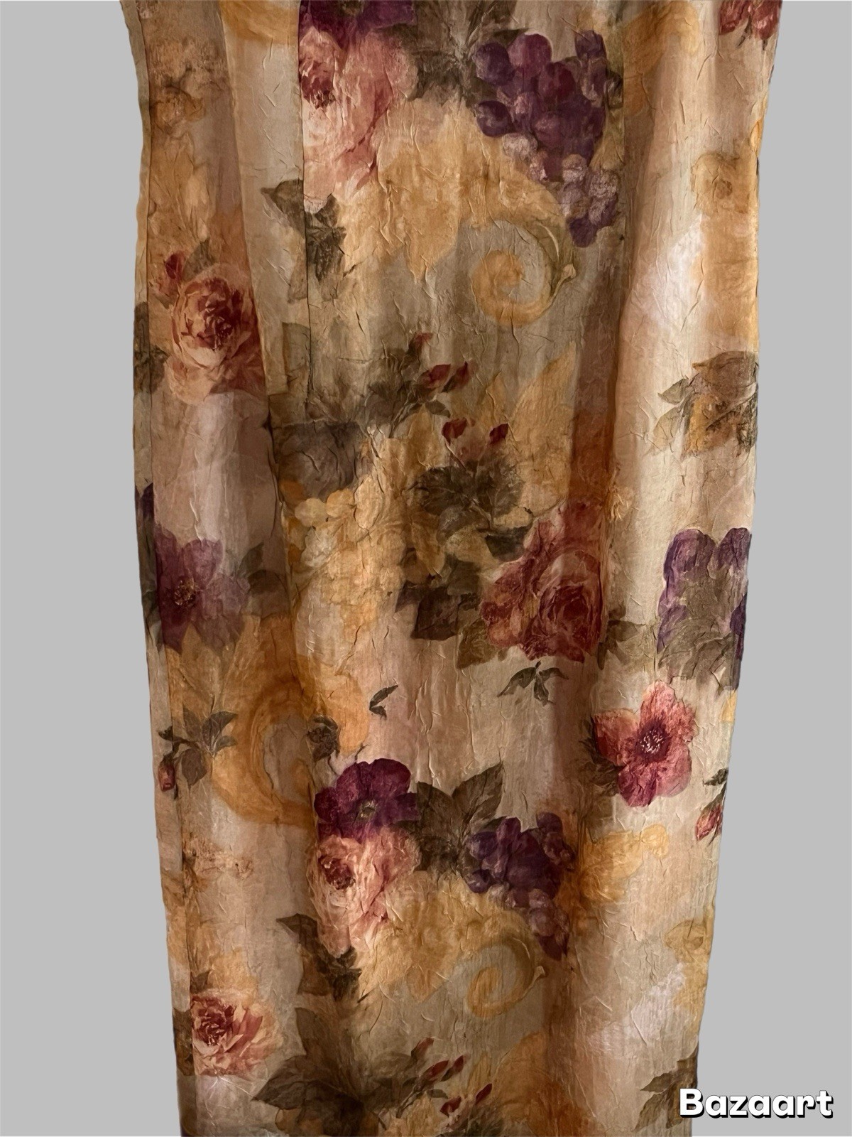 Virgo II Women’s Vintage Sheath Maxi Dress Size 14 Sleeveless Crepe Floral