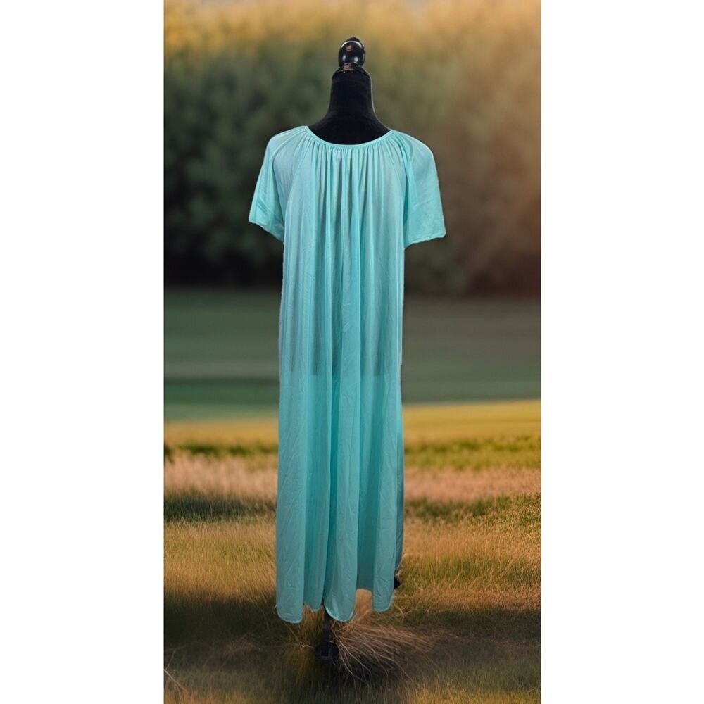 Vintage Sears Sheer Blue Nightgown One Size Cottagecore Grannycore