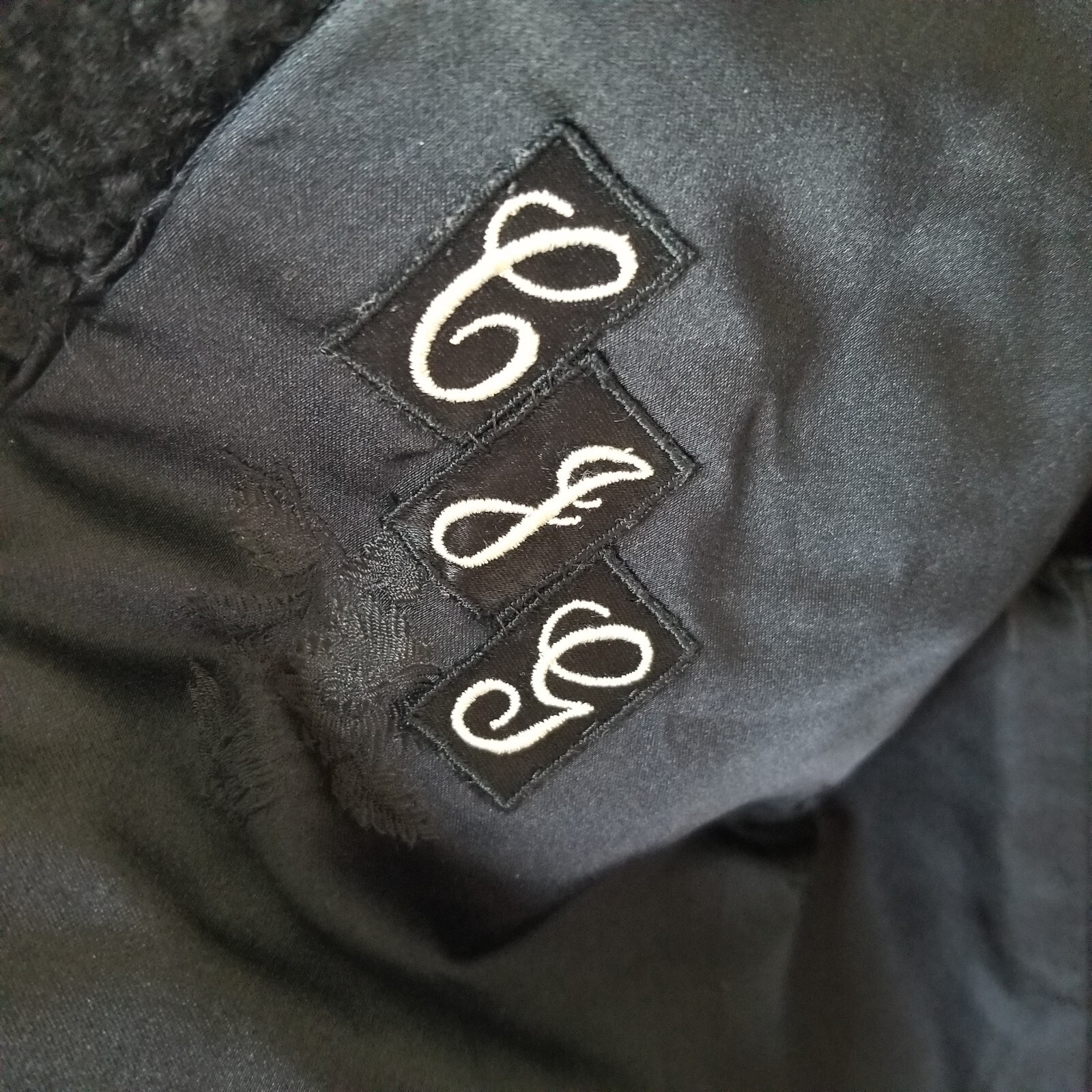 Vintage Black Wool and Mink Coat Short Opera Jacket Size M/L 1950s/60s FLAW