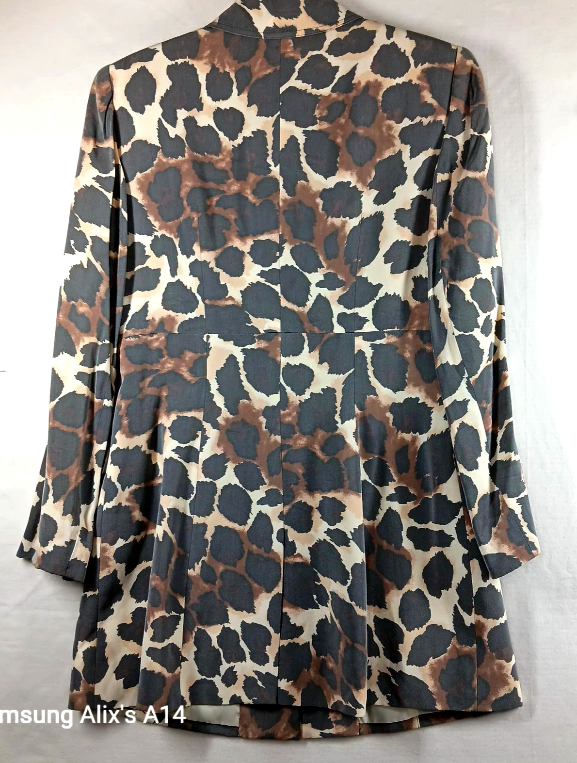 VTG Alberto Makali Women’s Blazer S/M Leopard Print Button Front Misty Design