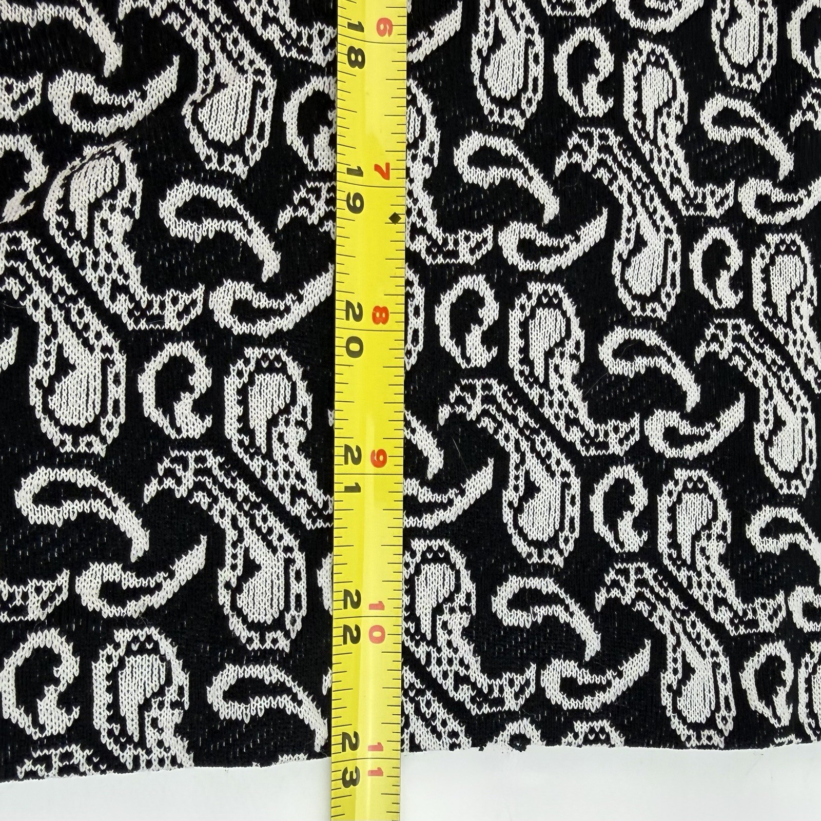 Alex Colman Vintage 70s Black & White Paisley Button Up Shirt Mod Women’s Size M