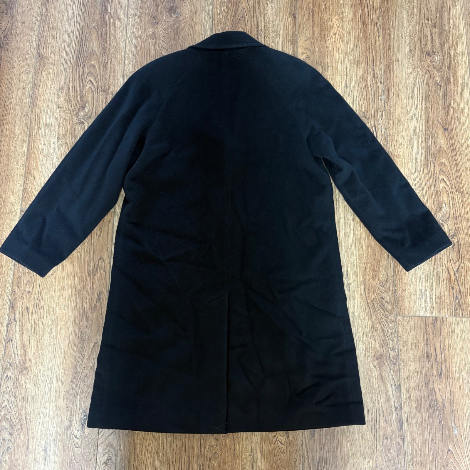 VTG Larry Levine Cashmere Wool Blend Coat Womens Size 6 Black Chic Old Money 90s