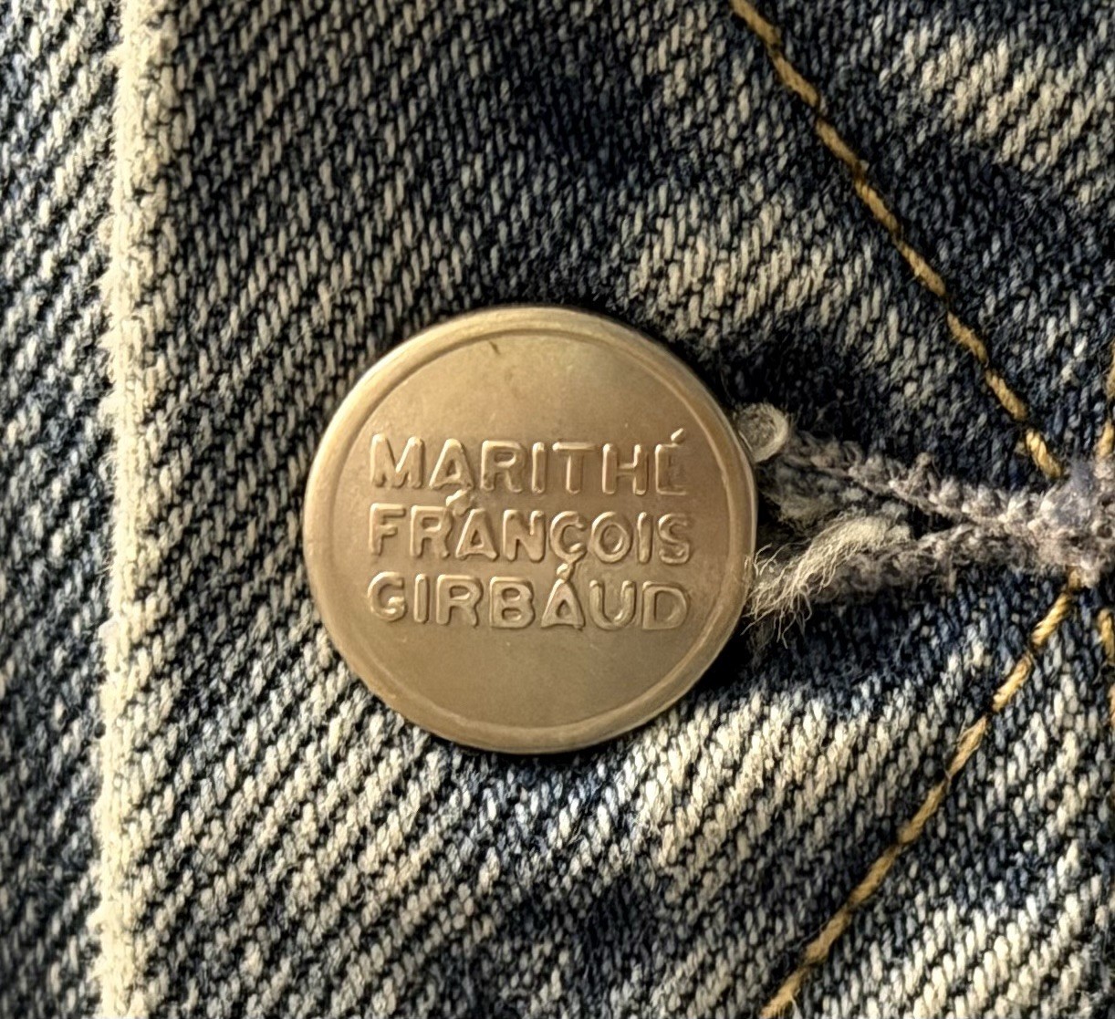 Vintage 90s Marithe Francois Girbaud Jean Denim Trucker Jacket Sz M Chest 39 EUC