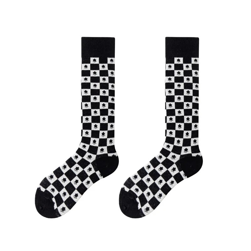 Calf socks Japanese retro jacquard long tube women’s socks Korean version