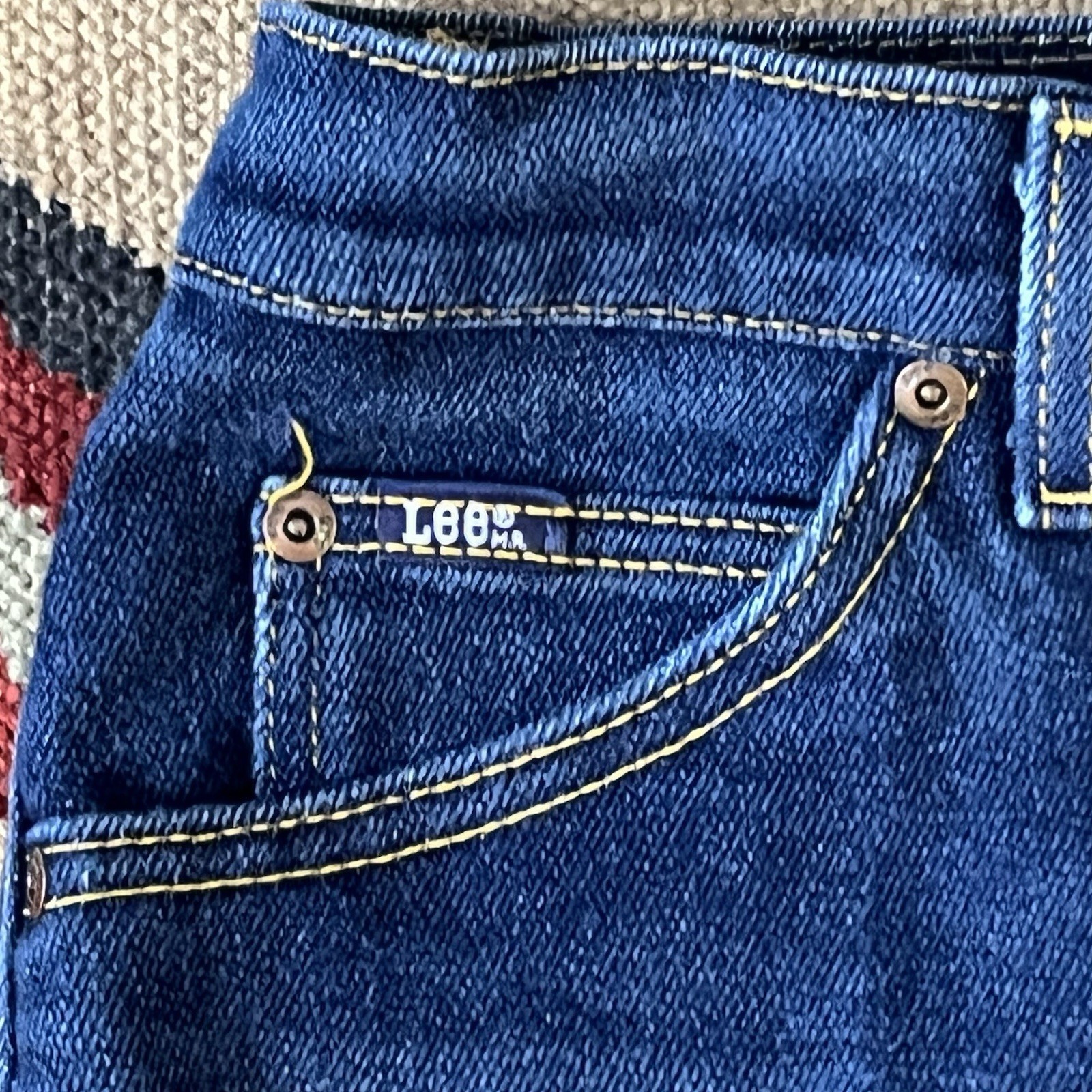 Vintage 80s Lee Riders Jeans Women’s 28×30 USA Made Blue Stretch Denim