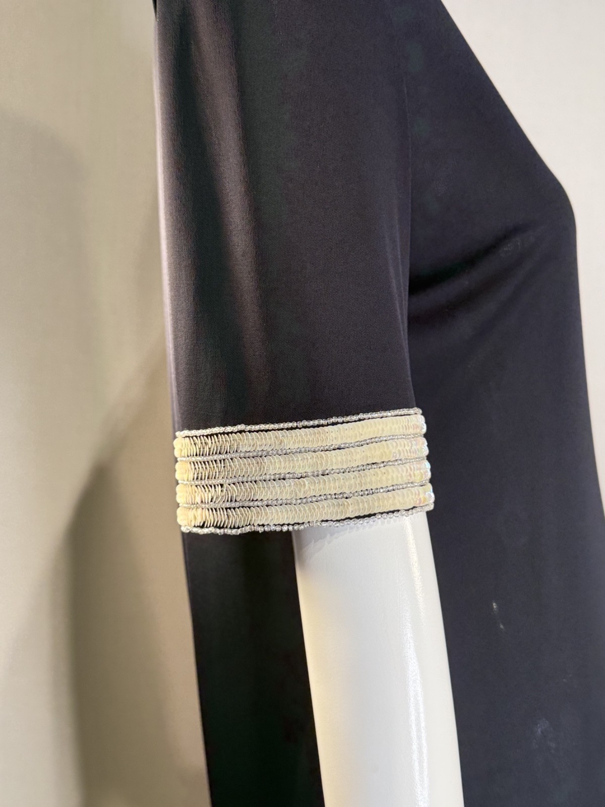 JEAN MUIR * DEEP NAVY Slinky Rayon Knit Cocktail Dress UK 14 US12 , VTG 1980s