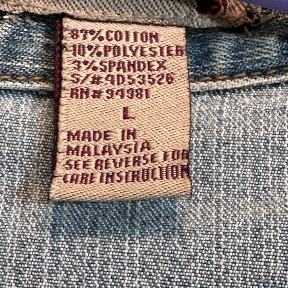Vintage Blue Denim Blue Jean Jacket juniors large