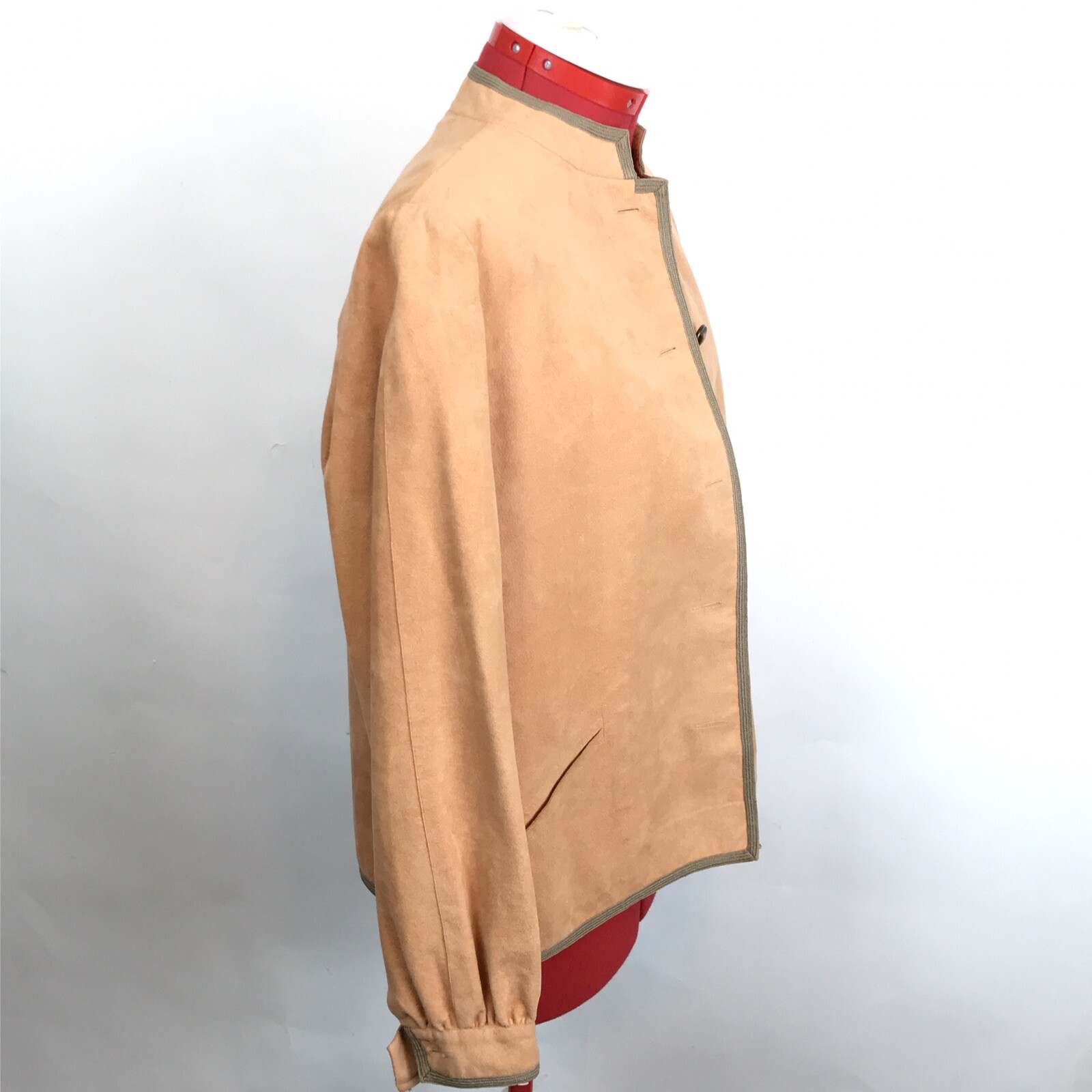 Vintage Retro 70s Mollie Parnis Ultra Suede Jacket Skinner Carmel Brown MEDIUM